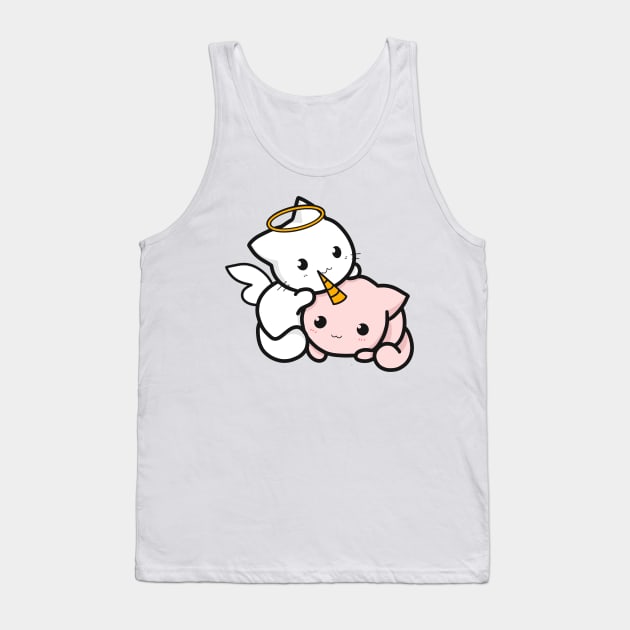 cat angel and cat unicorn Tank Top by Kutaitum